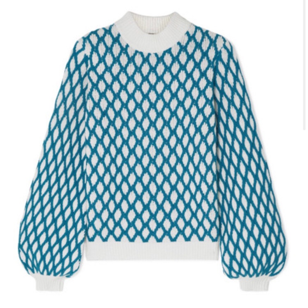 StineGoya Carlo two-tone cable knit sweater